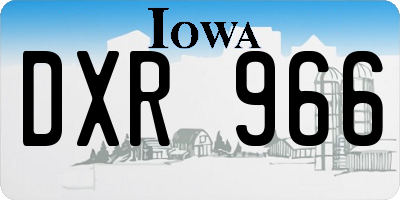 IA license plate DXR966