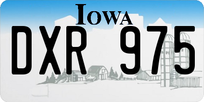 IA license plate DXR975