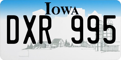 IA license plate DXR995