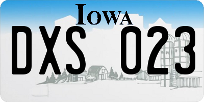 IA license plate DXS023