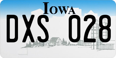 IA license plate DXS028