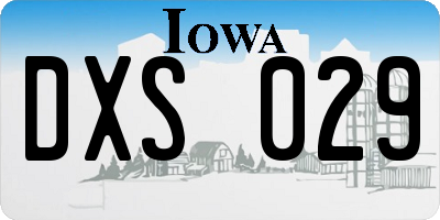 IA license plate DXS029