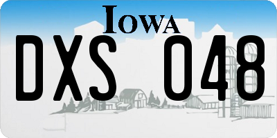 IA license plate DXS048