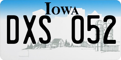 IA license plate DXS052