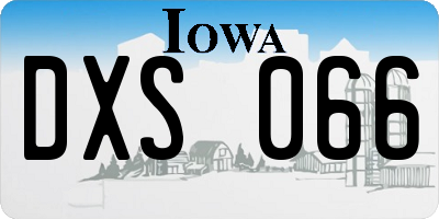 IA license plate DXS066