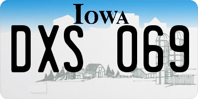 IA license plate DXS069