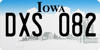 IA license plate DXS082