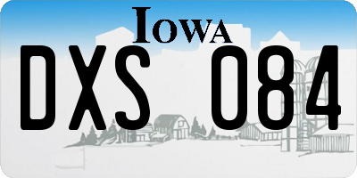 IA license plate DXS084