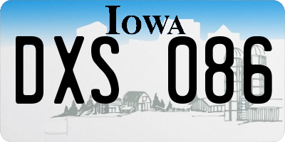 IA license plate DXS086