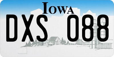 IA license plate DXS088