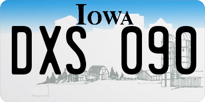 IA license plate DXS090
