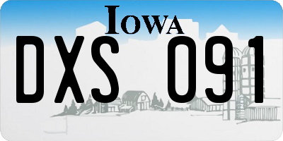 IA license plate DXS091