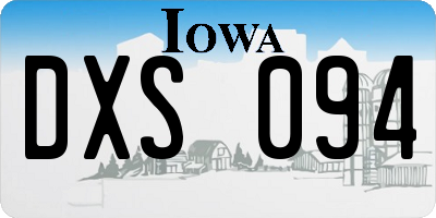 IA license plate DXS094