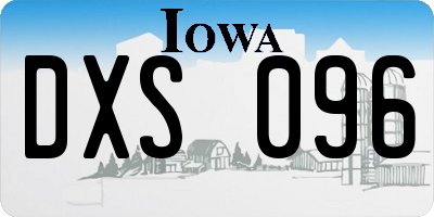 IA license plate DXS096