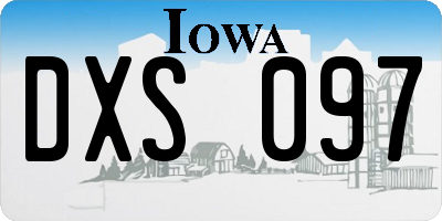 IA license plate DXS097