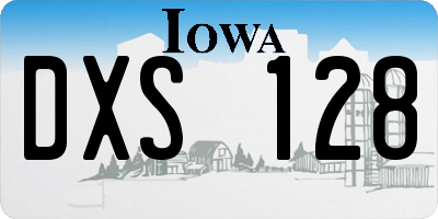 IA license plate DXS128