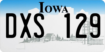 IA license plate DXS129
