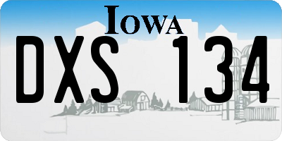 IA license plate DXS134