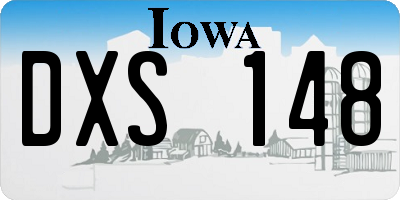 IA license plate DXS148