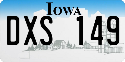 IA license plate DXS149