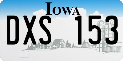 IA license plate DXS153