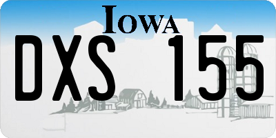 IA license plate DXS155