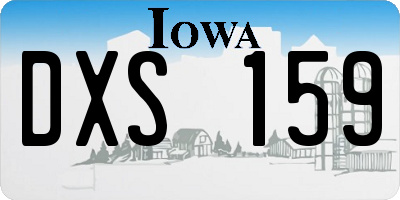 IA license plate DXS159