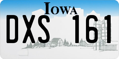 IA license plate DXS161