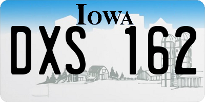 IA license plate DXS162