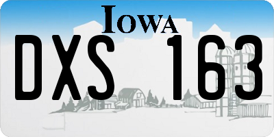 IA license plate DXS163