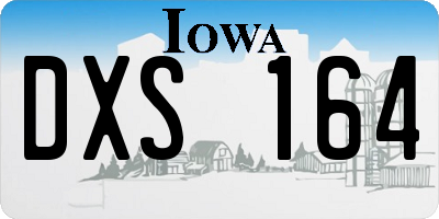 IA license plate DXS164