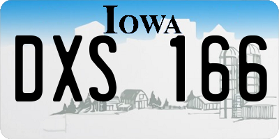 IA license plate DXS166