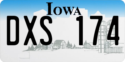 IA license plate DXS174