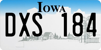 IA license plate DXS184