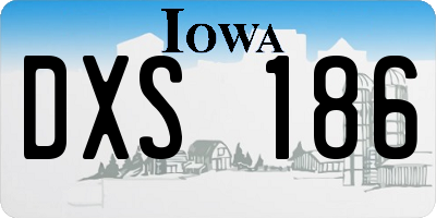 IA license plate DXS186