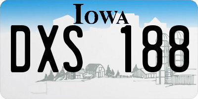 IA license plate DXS188