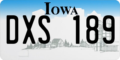 IA license plate DXS189