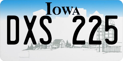 IA license plate DXS225