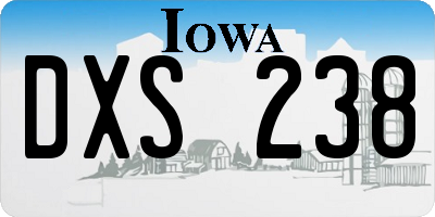 IA license plate DXS238