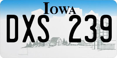 IA license plate DXS239