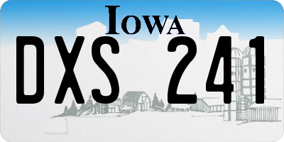 IA license plate DXS241