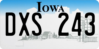 IA license plate DXS243