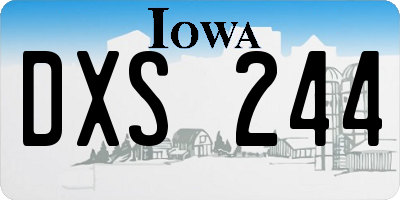 IA license plate DXS244