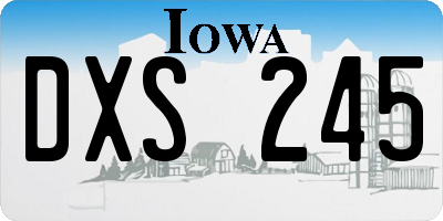 IA license plate DXS245