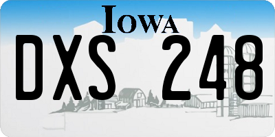 IA license plate DXS248