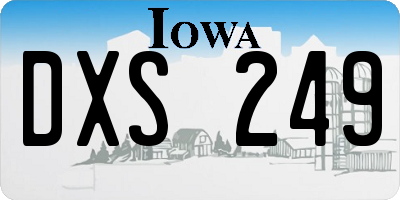 IA license plate DXS249