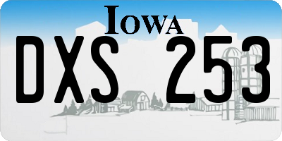 IA license plate DXS253