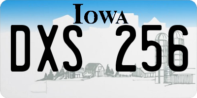 IA license plate DXS256