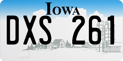 IA license plate DXS261