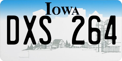 IA license plate DXS264